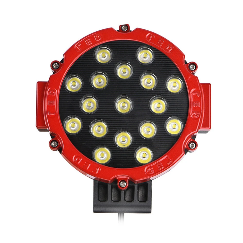 Guangzhou factory price 51w 7inch round led headlight round driving led lights for 4x4 off road
