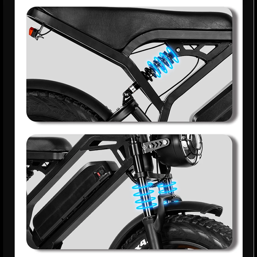 EU NL Stock V20 Electric Fatbike 20inch 250W 500W Netherlands Electric City Bike 750W Retro Hydraulic Brake Road E-Bike Holland