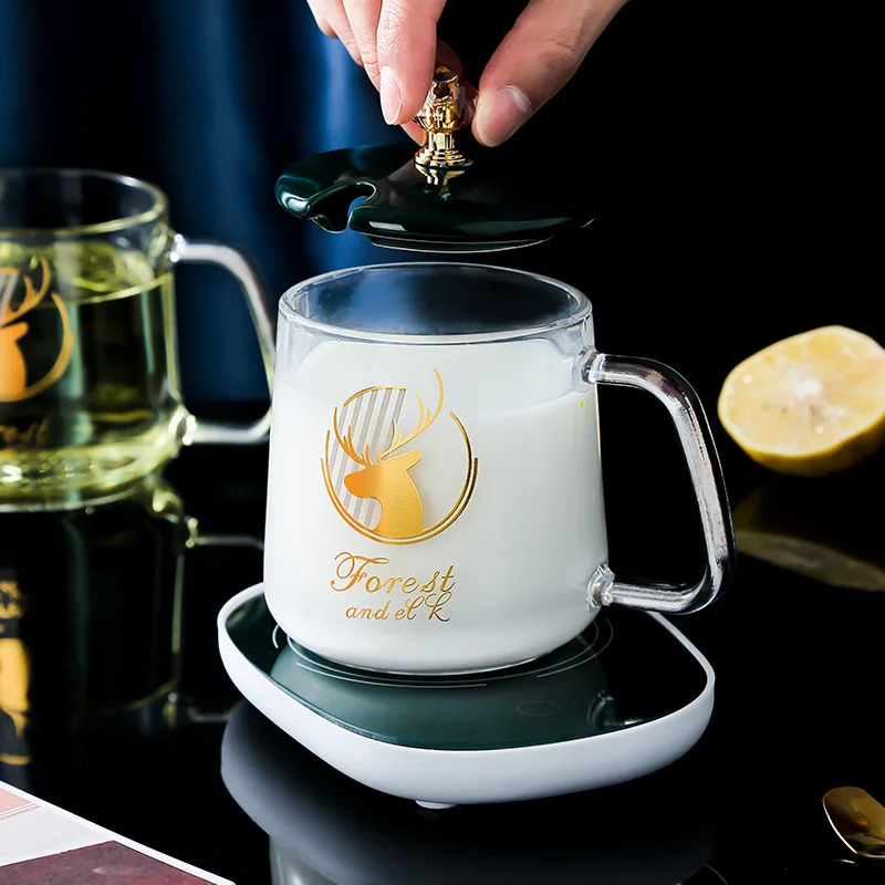 wholesale Custom Gift Set Cup Heating Pad 55 Temperature warmer Control Smart Coffee Mug