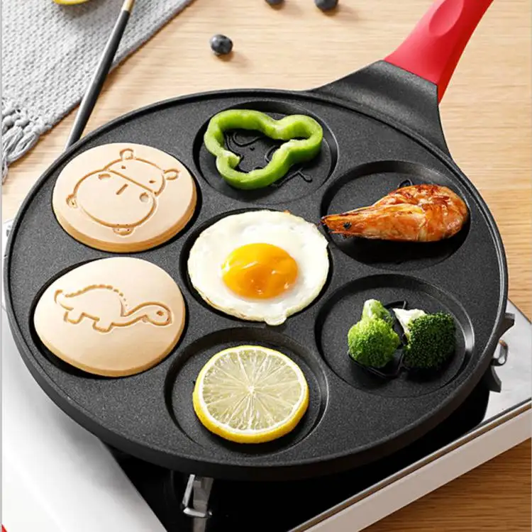 7 Animal Shapes Molds Griddle Pancake Cookware Non Stick Frying Pan for Kids
