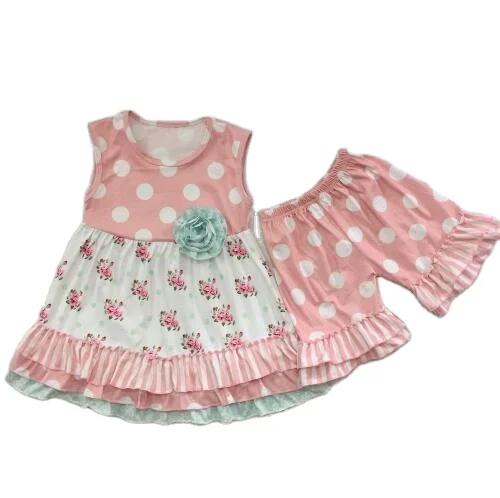 Wholesale Persnickety Ruffles Girl Clothing For Toddler Girl Holiday Clothing Sets For Baby Ruffles Clothing Sets