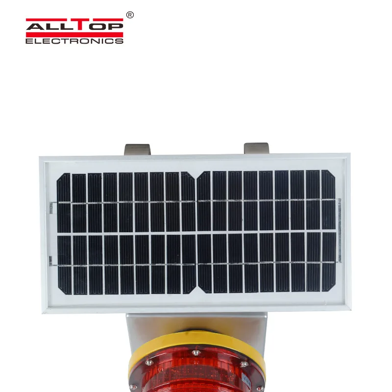 ALLTOP Wireless Solar Charging Aluminum Solar Powered LED Marine Navigation Aviation Obstacle Warning Light