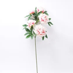 Wholesale High Quality Artificial Fabric Peony Flower Real Touch For Wedding Home Party Decoration Table Center