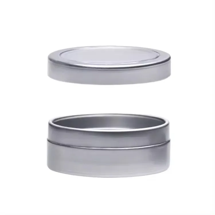 10g metal aluminum round cosmetic skylight cream candle screw top powder tin jar with lid