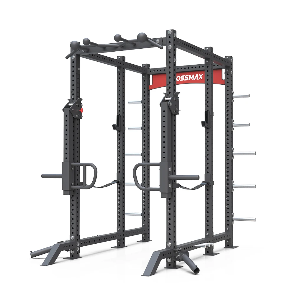 Top-Rated Gym Equipment - Versatile Power Cage Squat Rack, Integrated Smith Machine, Ready for Shipment