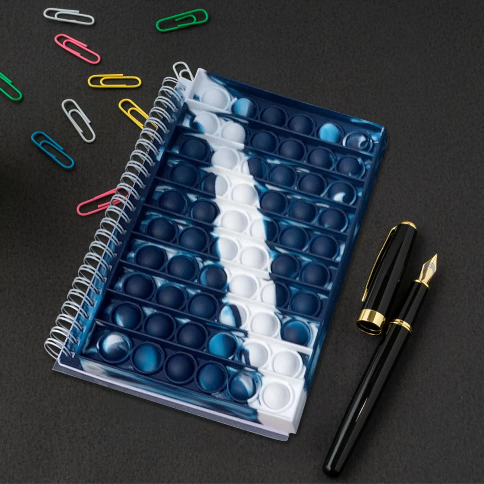 Finger Bubble Silicone Cover Notepad Student Supplies Decompression Fidget Toys New Notebook A5 Pop push