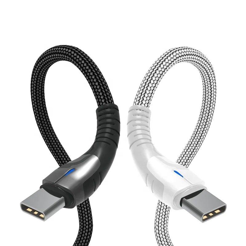 66W Fast 3A Nylon Braided Date Cable V8 Micro USB C Mobile Charger Cable