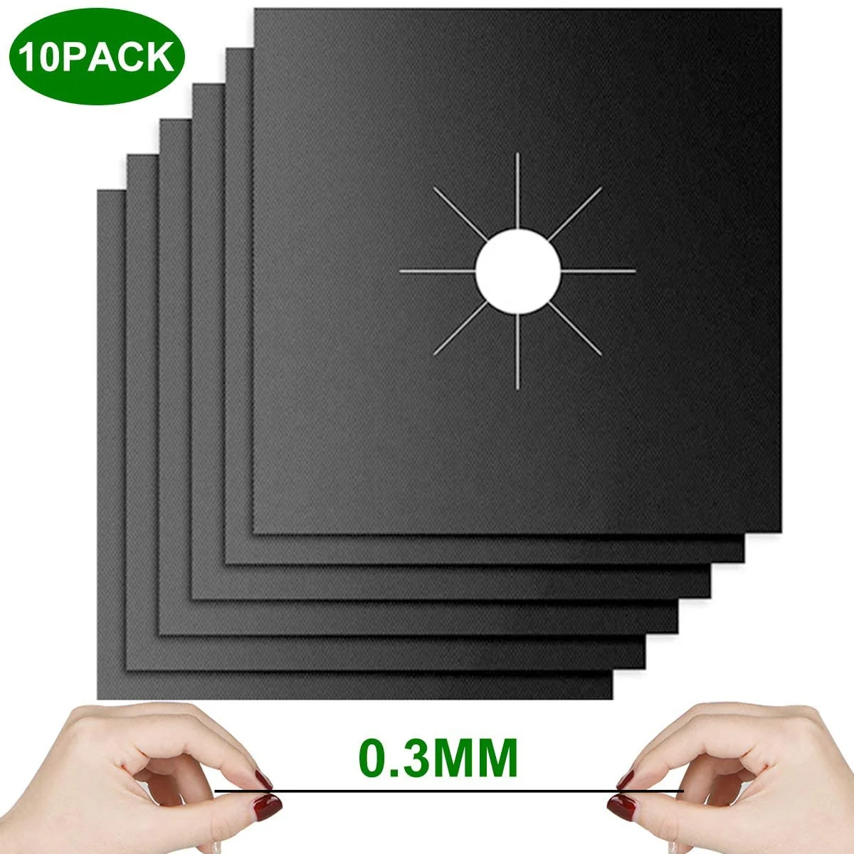 Reusable Gas Stove Burner Covers Non-Stick Stovetop Burner Liners Gas Range Protectors for Kitchen