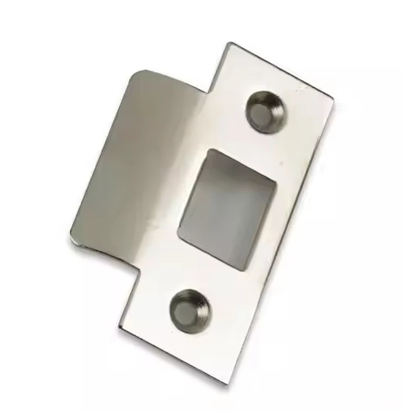 RHETECH Custom Made OEM Commercial Interior door Lock Accessories Lock Body Guide Plate T Shape Strike Plate for Door Lock