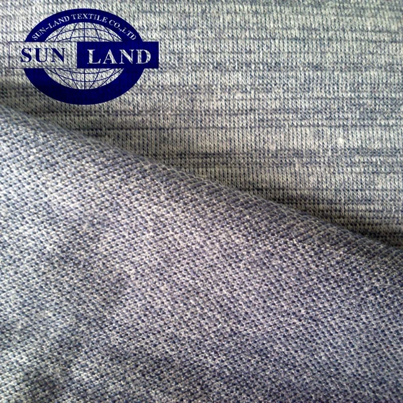 brushed knitted slub jersey fleece fabric for autumn clothing flannel fabric