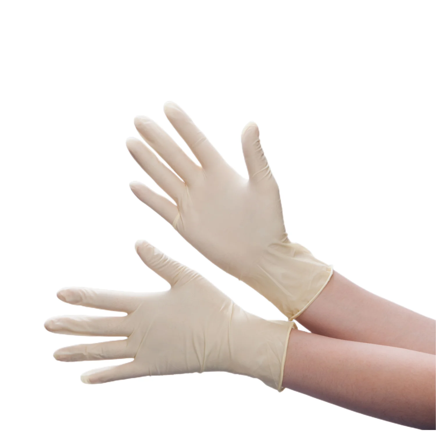 Protective skin color high quality lab factory exam Cleanroom Powder Free 12inch 9inch detectable  100% natural latex glove