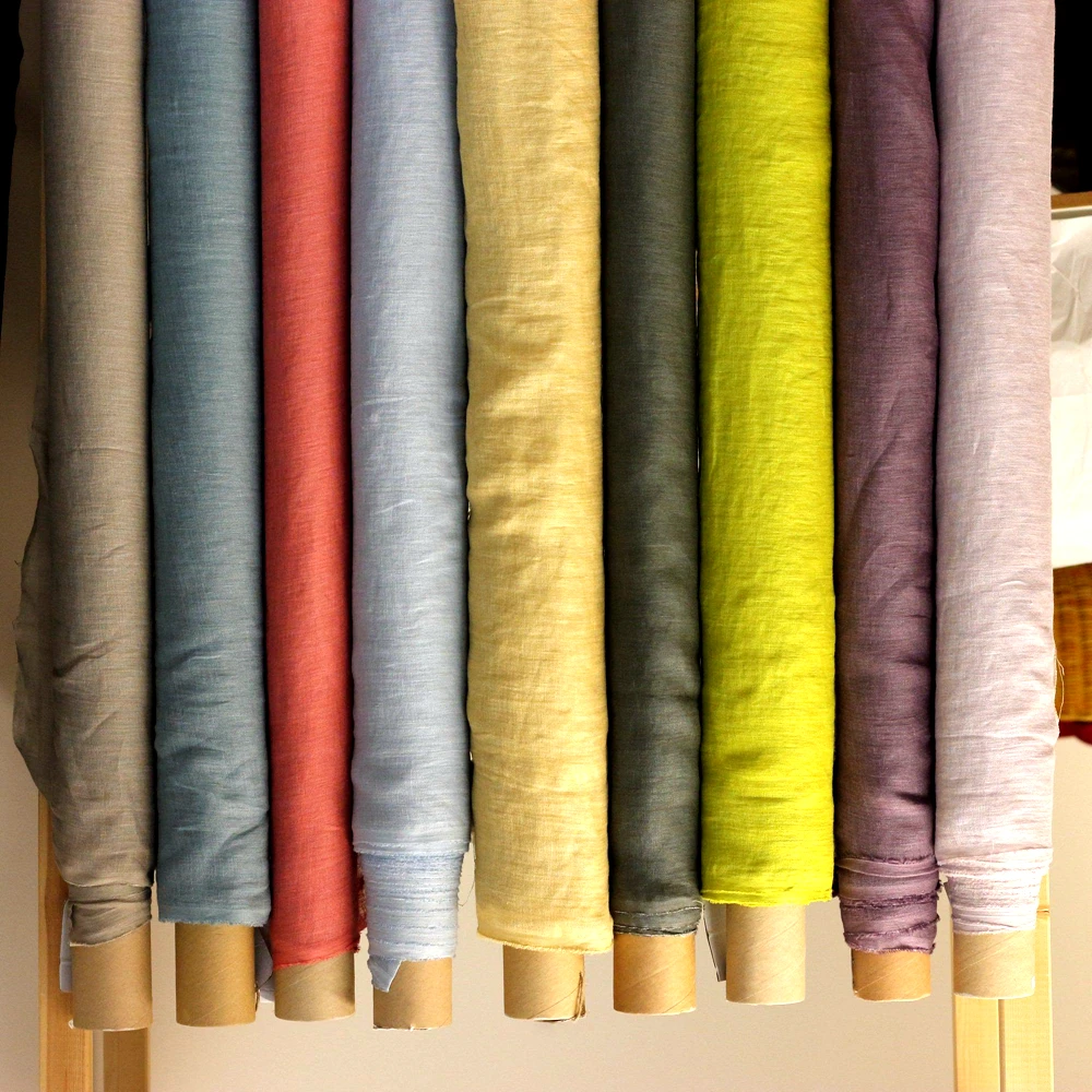 2025 Wholesale Tencel Linen Garment Fabric Designer Fabricbreathable  comfort Tencel69%  Linen31%