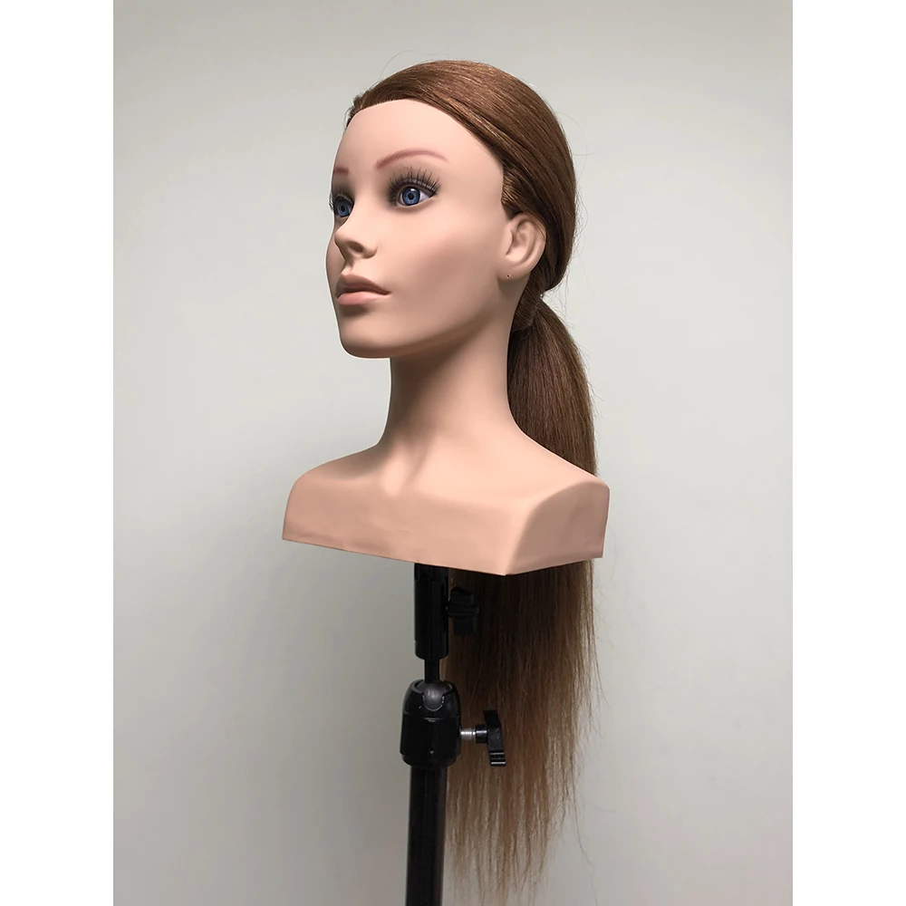 Wholesale price europe face training mannequin head with shoulder for hairdresser