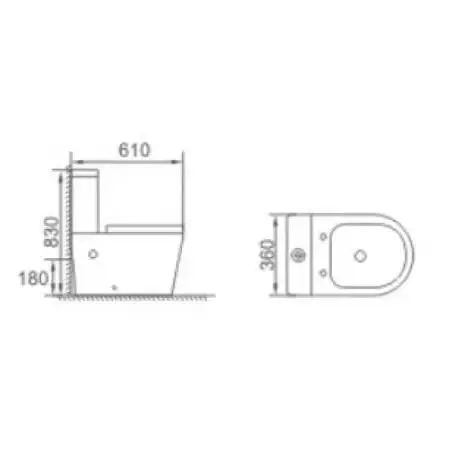 China bathroom toilet MCPOLOO ceramic WC Toilet Two Piece Toilet set sanitary ware