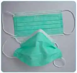 3 Ply Non Woven Disposable Face Masks 50Pcs Earloop Facemask Nose Blue Masker 3 Ply Disposable Face Mask Green White Mask