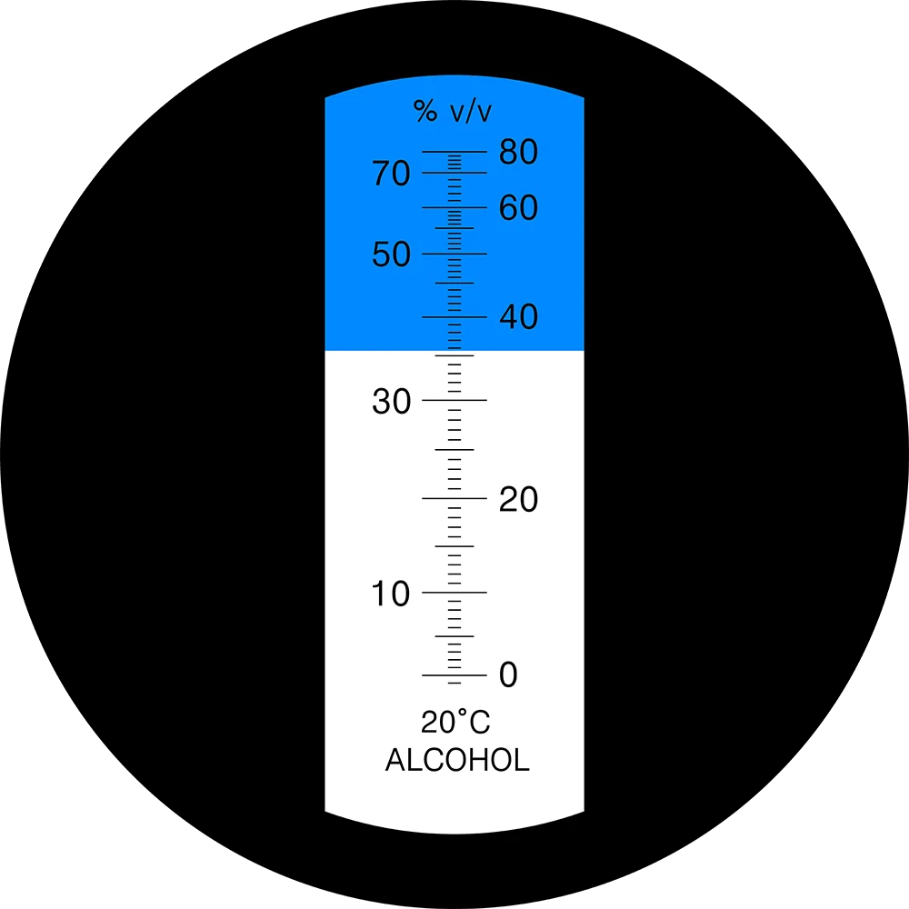 
LED-RHW-80V Alcohol refractometer 0-80% v/v Homebrew Kits 