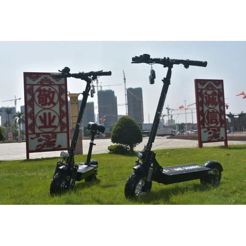 
11inch 60v quadruple suspensions shock absorber hydraulic brake 2400w electric scooter with seat 