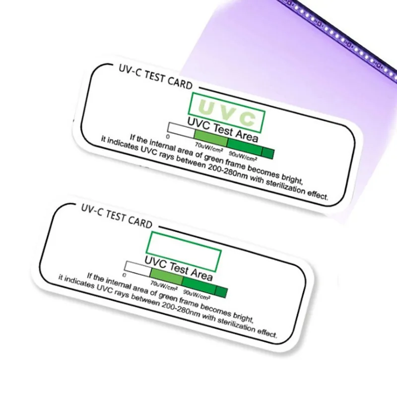  Пользовательская печать 2021 Athmedic uv light карта быстрого тестирования uvc