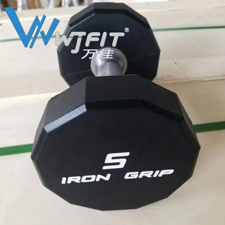 Customized logo poly urethane5 kg dumbbells/Pound dumbbell set