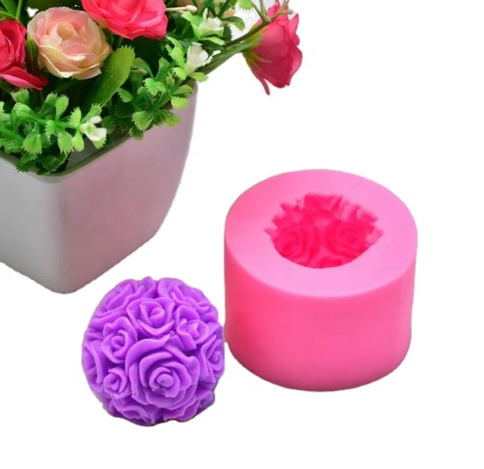 Hot silicone candle mold 3D silicone process mold cylinder Diy soap dye model