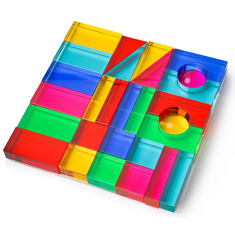 2024 Factory made Colorful Stacking Toy Acrylic Building Blocks Sets for display only
