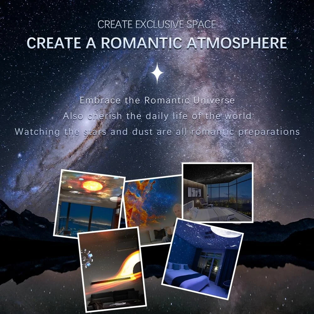 Star Projector Galaxy Night Light Rocket Astronaut 12 Sheets of Film to The Starry Sky Extreme Gift for Kids Adults