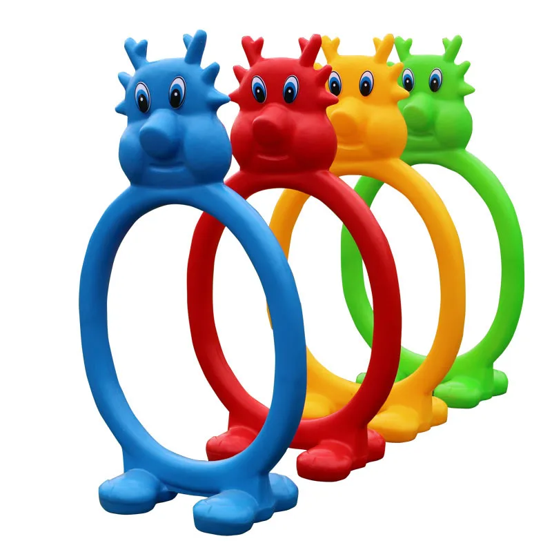 Kids outdoor indoor playground tunnel plastic game hurdles hippo drilling caves toys 4pcs/set