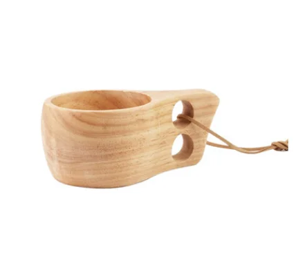 2021 Wholesale Custom Logo Handmade Eco-friendly Finland Style Traditional Milk Wooden Cups