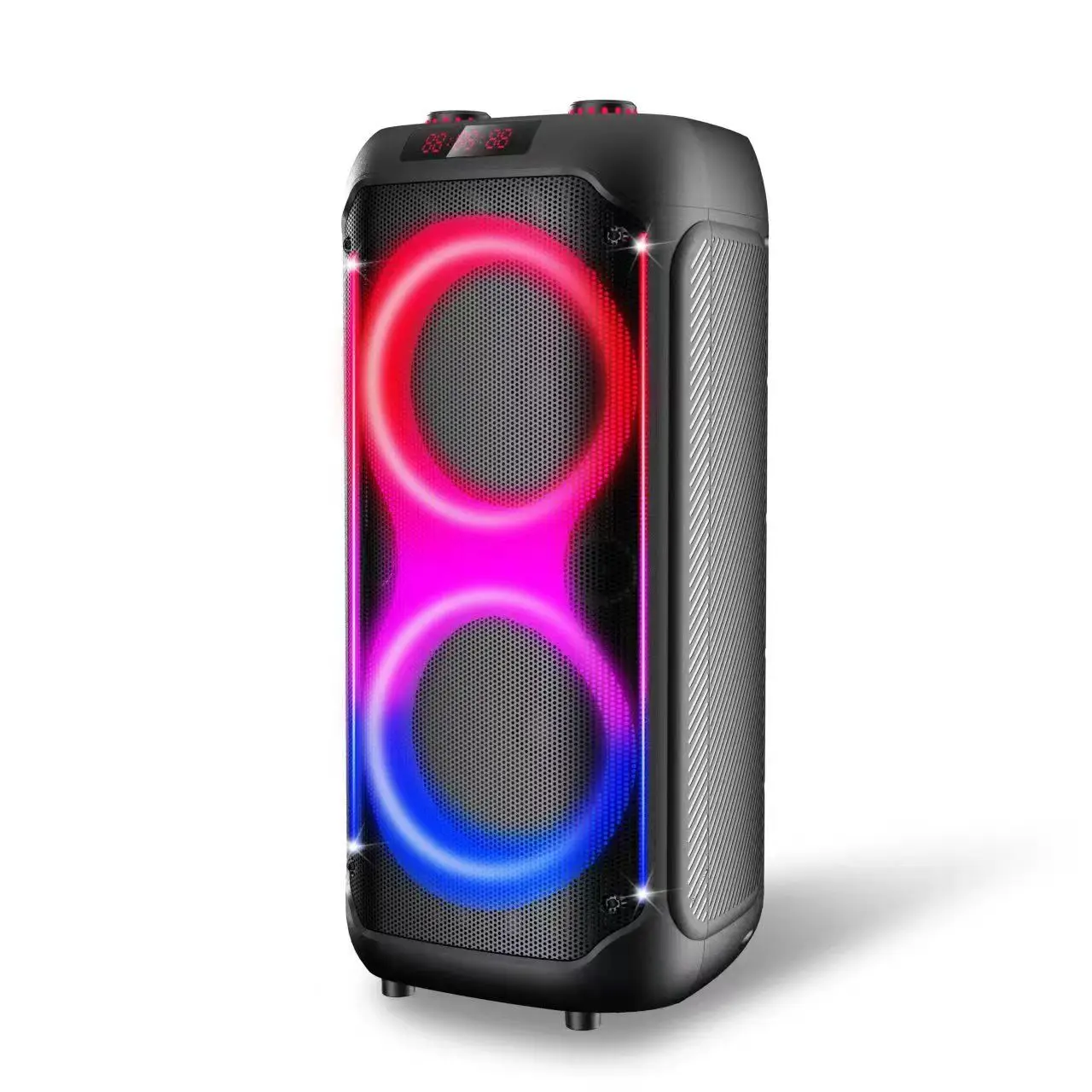 Double  8 inch New Arrival 40W Portable  home theatre karaoke DJ Party speaker Bluetooth speaker Partybox with microphone