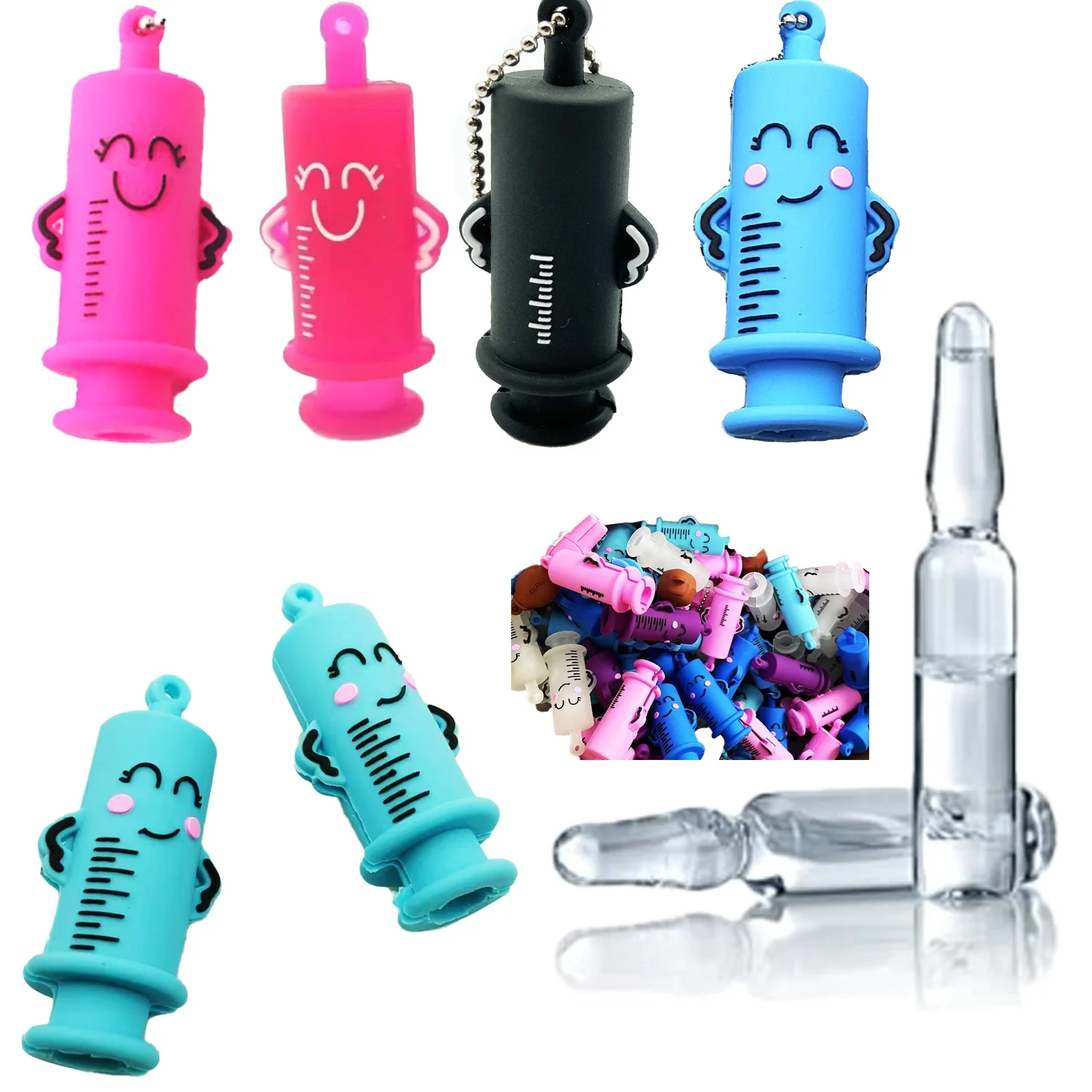 Hyaluronic Acid Serum Ampoules Unpack Rubber Keychain Ampoule Abridor Bottle Blister Opener Informal Breaker For Ampoule Holder