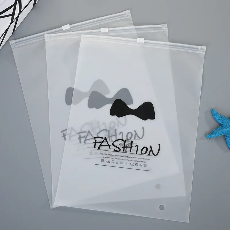 Hot Sale Matte Frosted Pvc Eva Slider Zipper Bag,Wholesale Custom Printed White Logo Reclosable Slider Plastic Bags