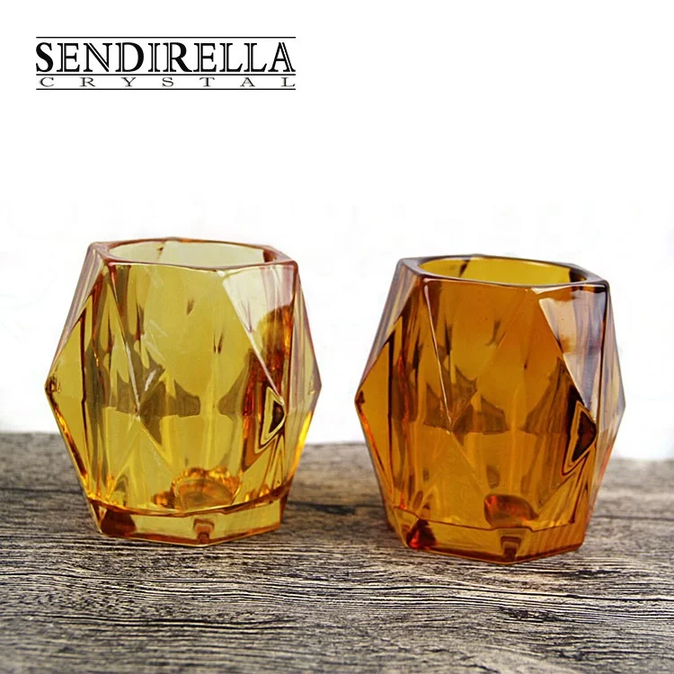 Crystal Glasses Geometric Candle Holder for Home Decor Christmas Wedding