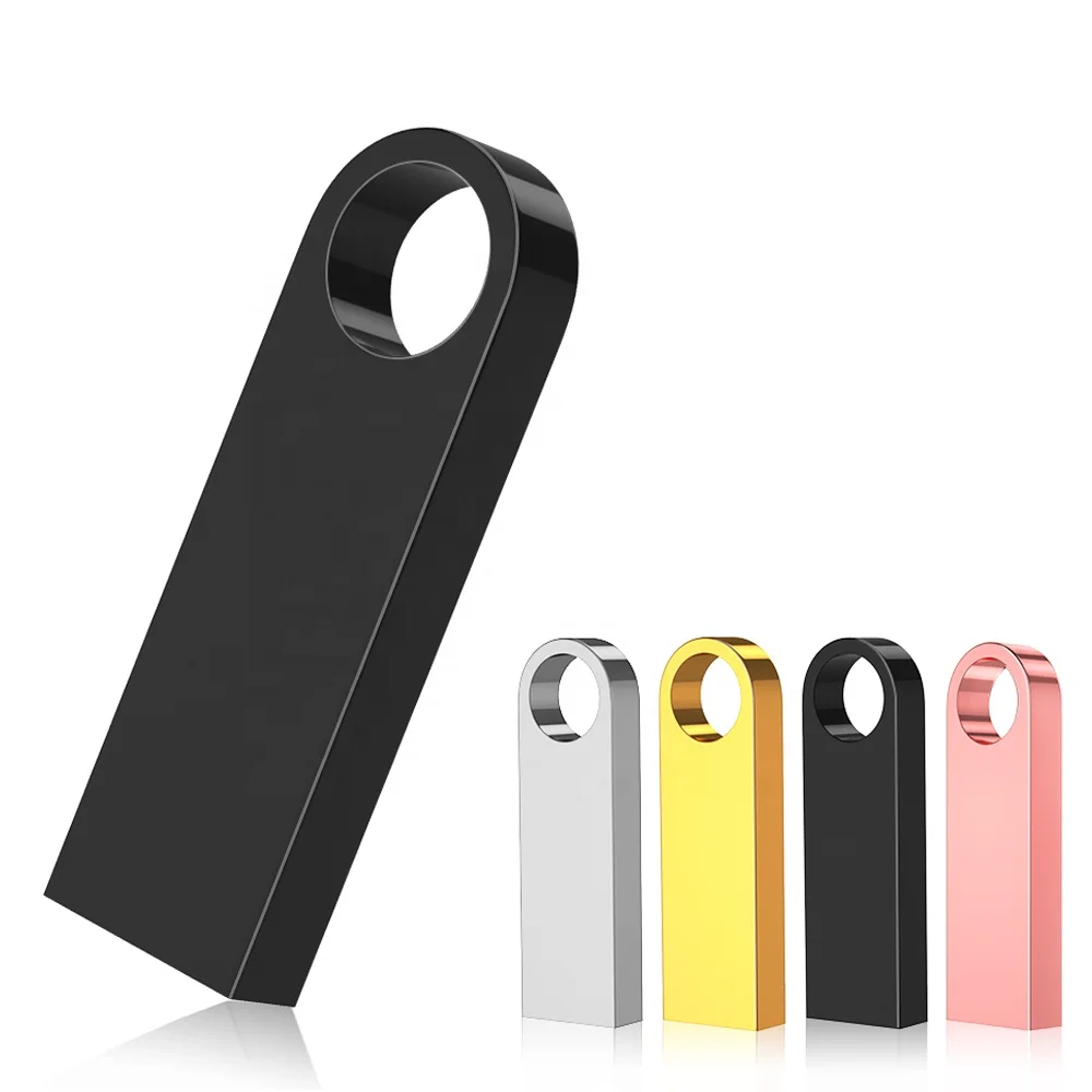 cheap promotion gift high quality 8GB/16GB/32 GB/ 64 GB Metal key ring USB 128 gb 2.0 3.0 Flash Drive with PP box customize pack