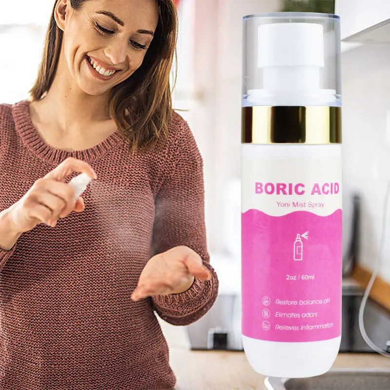 Private Label Yoni Spray Feminine Vaginal Care Remove Odor Women Cleaning Medical Boric Acid Yoni Mist Spray