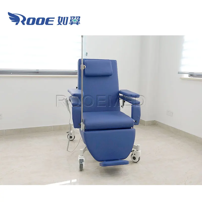 Hospital Furniture Multifunction Electric Remote Control phlebotomy Blood Sample Collection Chair with Double Armrest