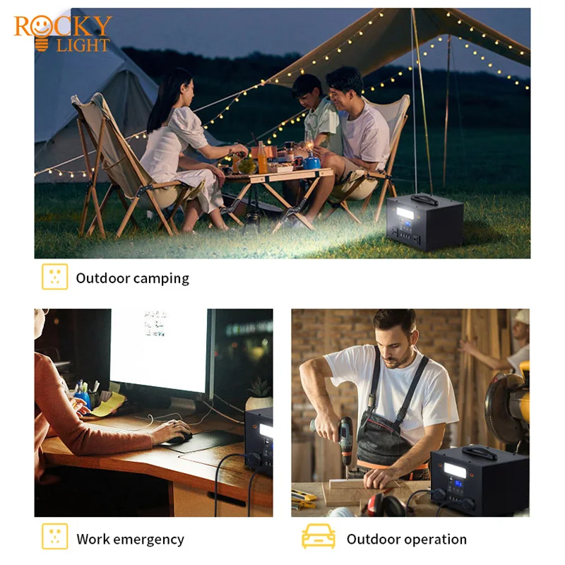 Solar photovoltaic outdoor power supply Mobile energy storage power 220V lithium iron phosphate battery multi-function high-powe