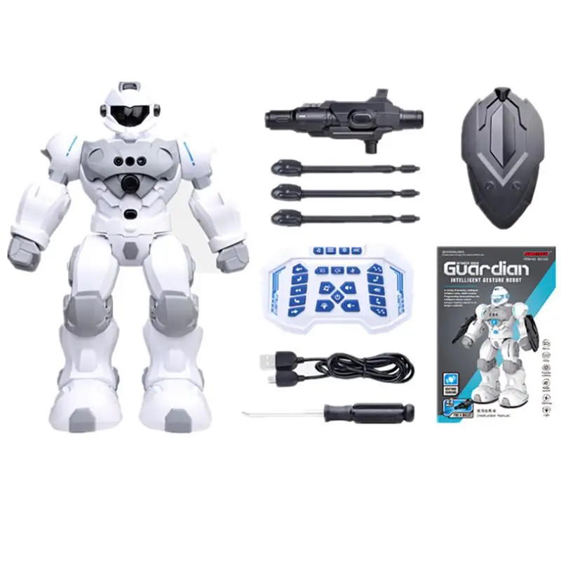 RC Robot With Light Remote Control Robot Music Sing Dance Infrared Mechanic Toy Gesture Sensor Control Technology Boys Gift