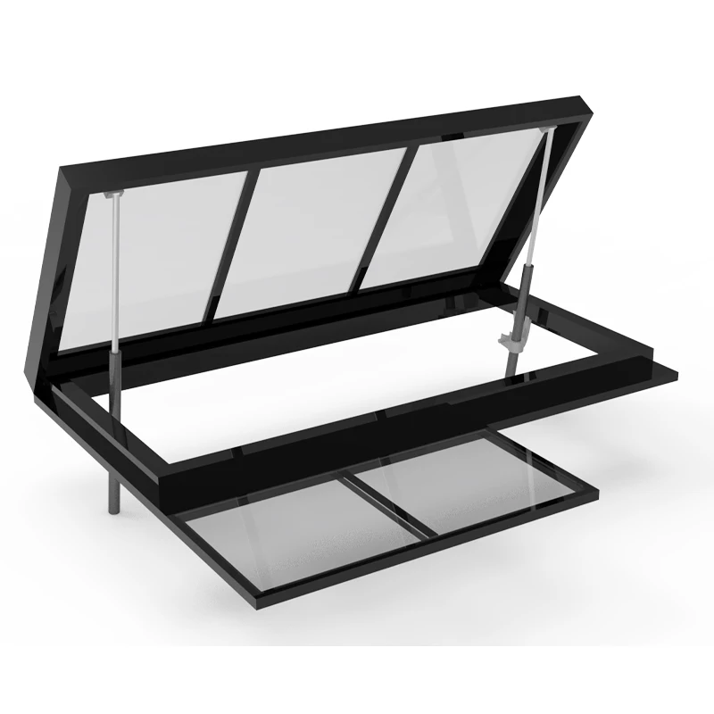 Unique design Seamless welding Screw machine roof skylight skylight glass roof with Inclined housetop