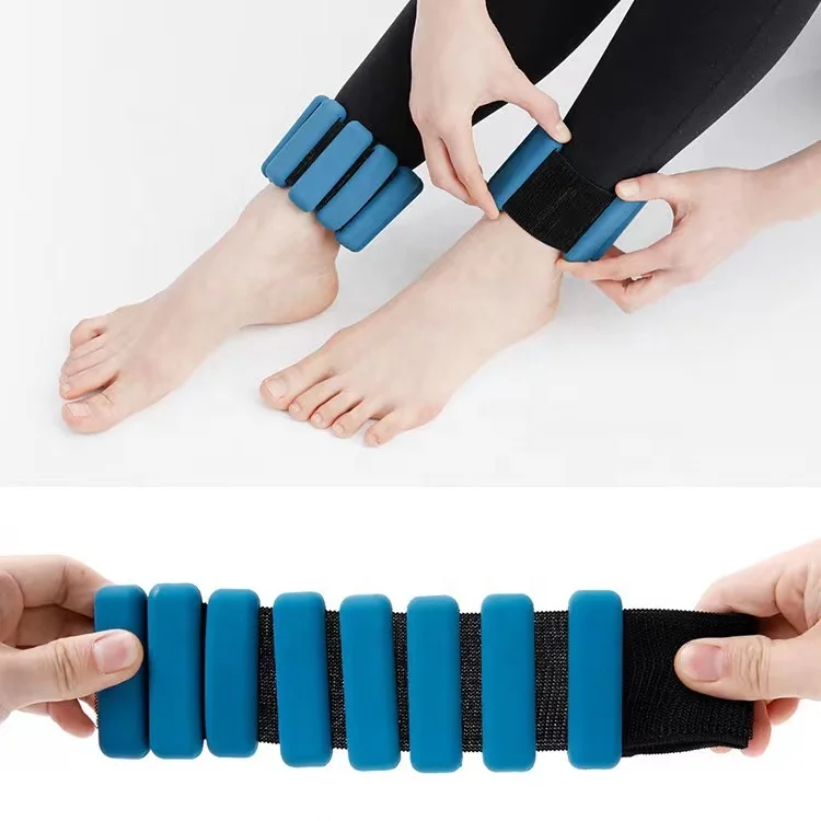 1lb 2lb 3lb Adjustable Wearable Silicone Fitness Wrist and Ankle Weight Bangles Bracelet Band Sport Ankle Wrist Weights