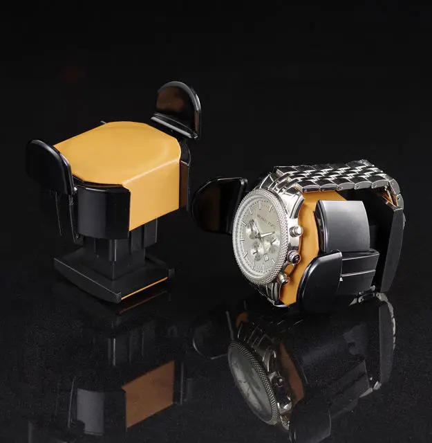 Luxury High quality  molle Automatic watch winder safe wood leather watch winder box  4 slots with touch screen LED drawer