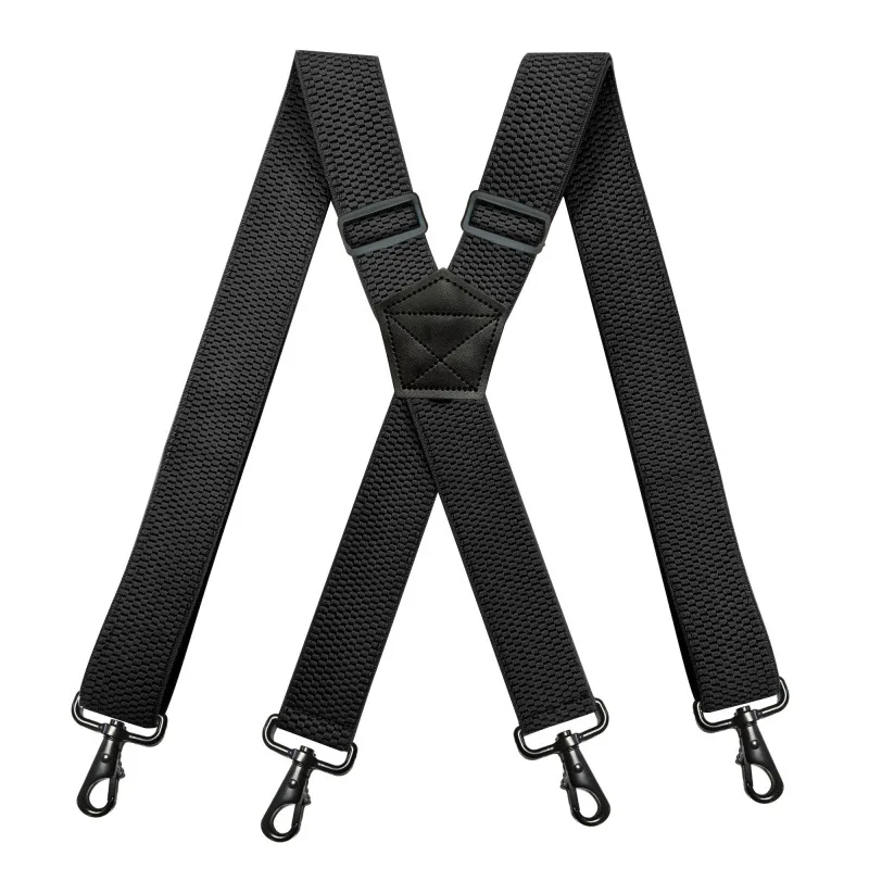 Fashion Mens 4 Clips Button 3.8cm X-model Elastic Corn Line Brace Suspenders