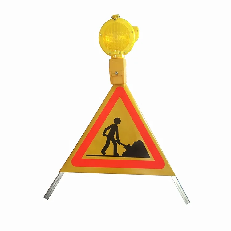 Flexible Roll Up Retractable Tripods Reflective Road Safety Traffic Signs For Warning Signs