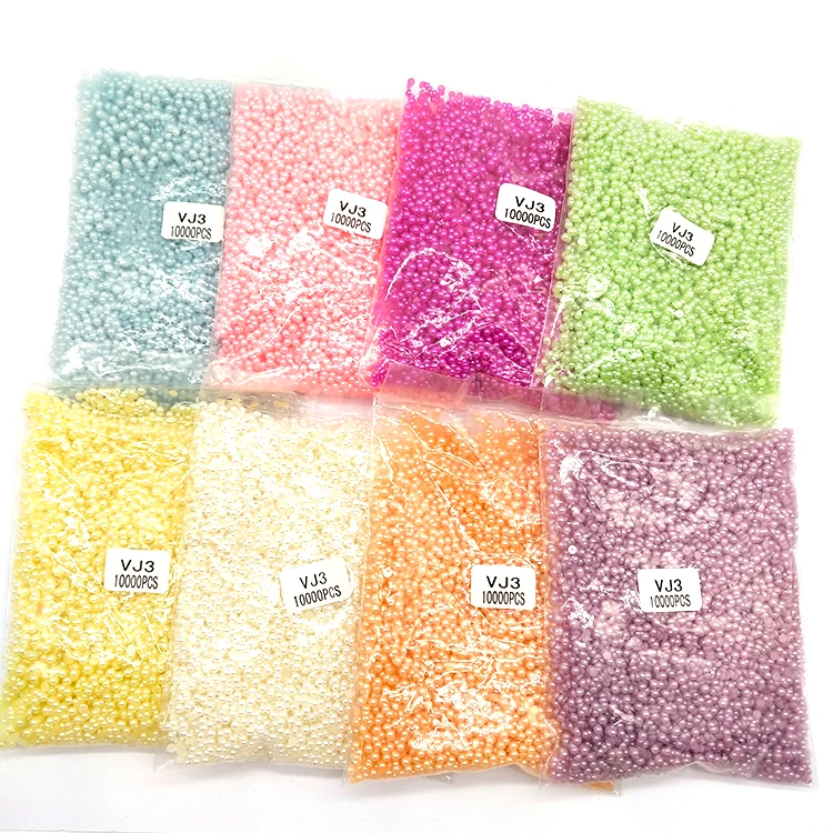 Разноцветные 3 мм искусственный жемчуг ABS пластиковые полукруглые плоские бусины для дизайна ногтей ювелирные изделия ручной работы аксессуары