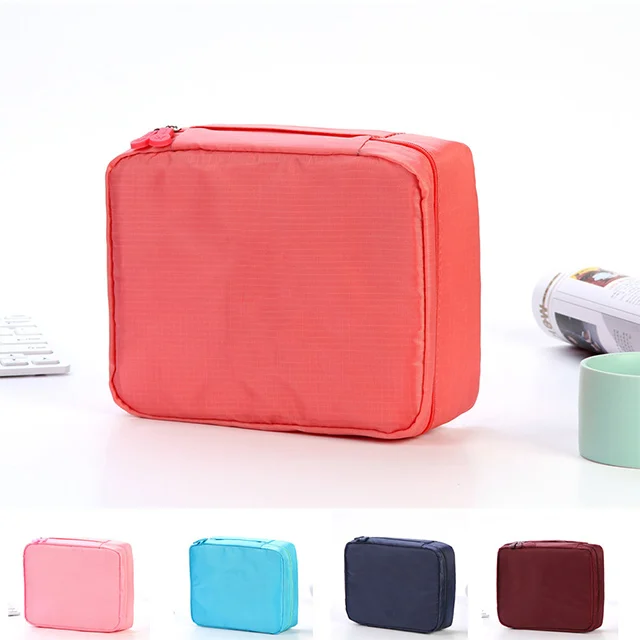 High Quality Multifunction Big Capacity Travel Organizer Make Up Cosmetic Bag With Zipper