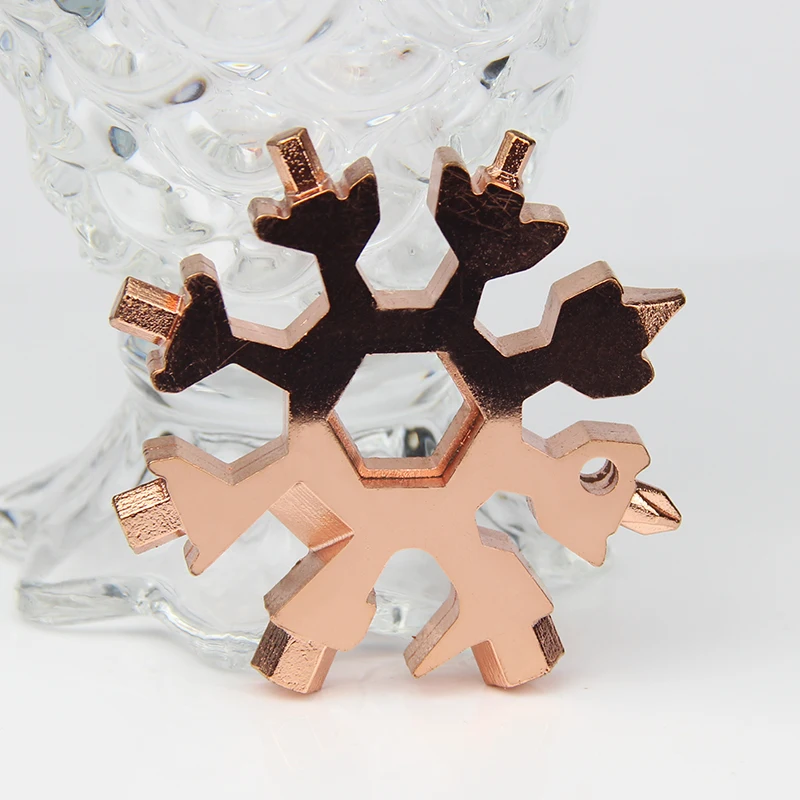 Free Sample Gift Box Snowflake Multi tool logo customized Snowflake multi wrench
