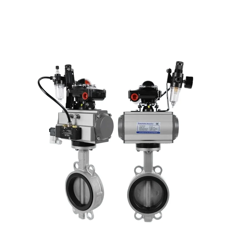 D671X-16P Stainless Steel 304 Quick-Cut Pneumatic Butterfly Valve Gas Media Explosion-Proof Switch General Water Systems