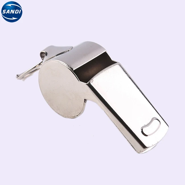 Custom colorful good quality metal referee metal whistle with rope