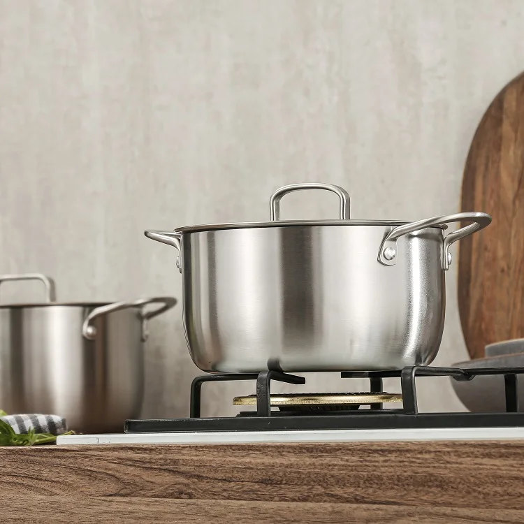 Hot Selling Energy-saving 3-ply Stainless Steel Inductional Stockpot Nonstick Cooking Pots And Pans Stock Pot Casserole