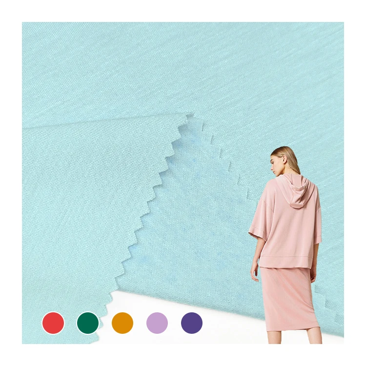 Fashion Acrylic Knit Mulberry Silk Fabric Cotton Rayon Material Solid Scuba Fabric For Women Dress