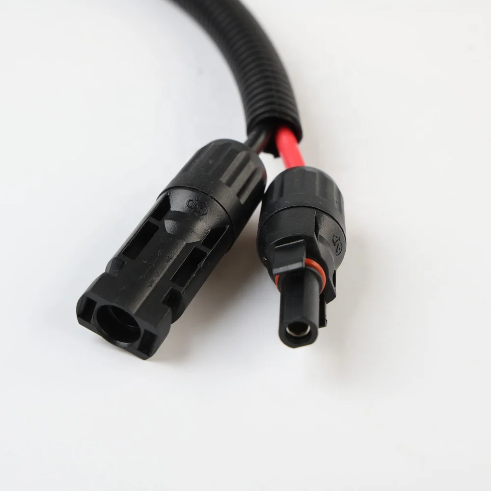 50A andersonplug with bellows to MC 4 line single-core red and black length 0.3m 10AWG copper wire